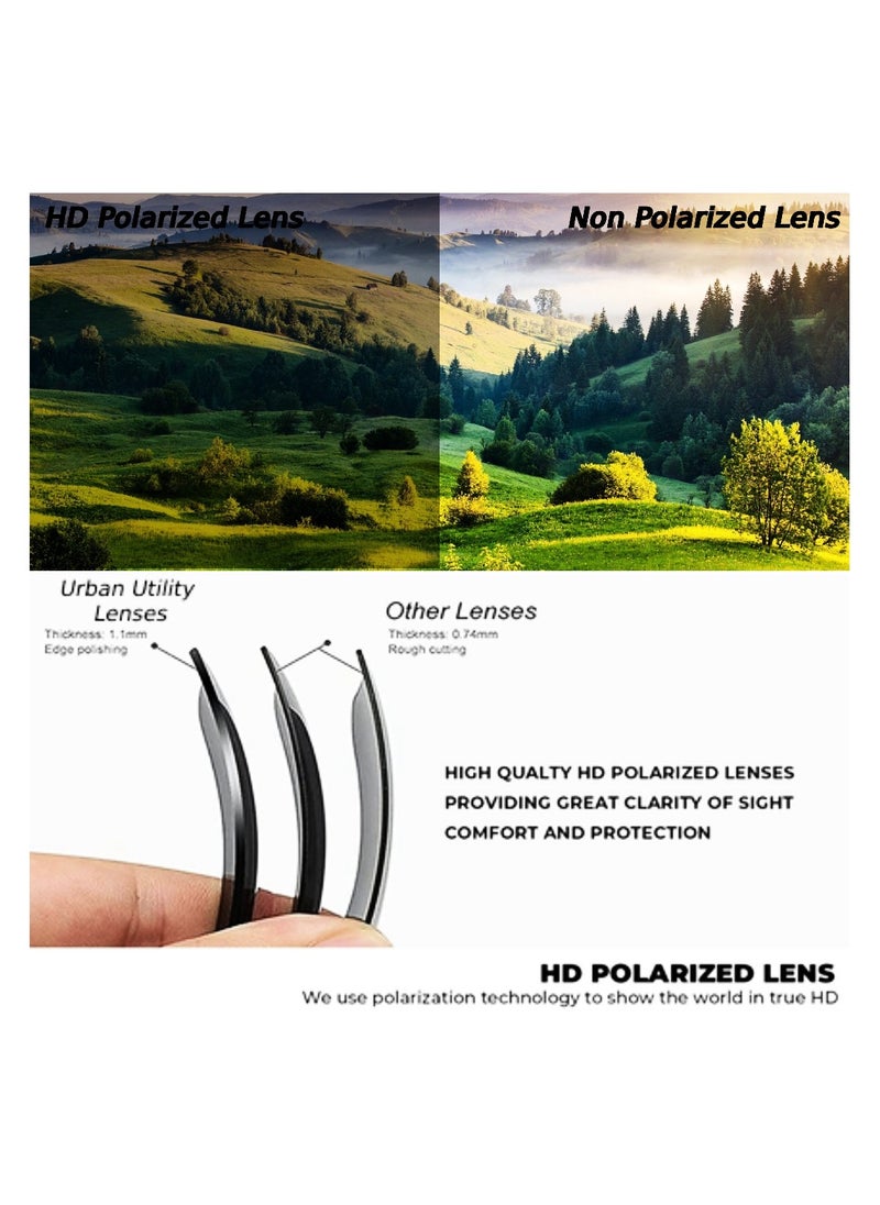 Urban Utility - Stylish Square Frame Sunglasses for Women Men, Durable, UV Protection, Trendy Eyewear, High-Quality Glasses, Fashionable Eyeglasses, Classic Shades, Designer Eyewear - Image 1