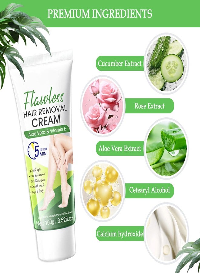 LZYLLS 3PCS Hair Removal Cream for Women and Men,Painless Depilatory Cream for Face,Underarms,Leg,Bikini,Gentle Fast Hair Removal Lotion,Moisturizing Depilatory Set at Home, 3.5 Oz - Image 3