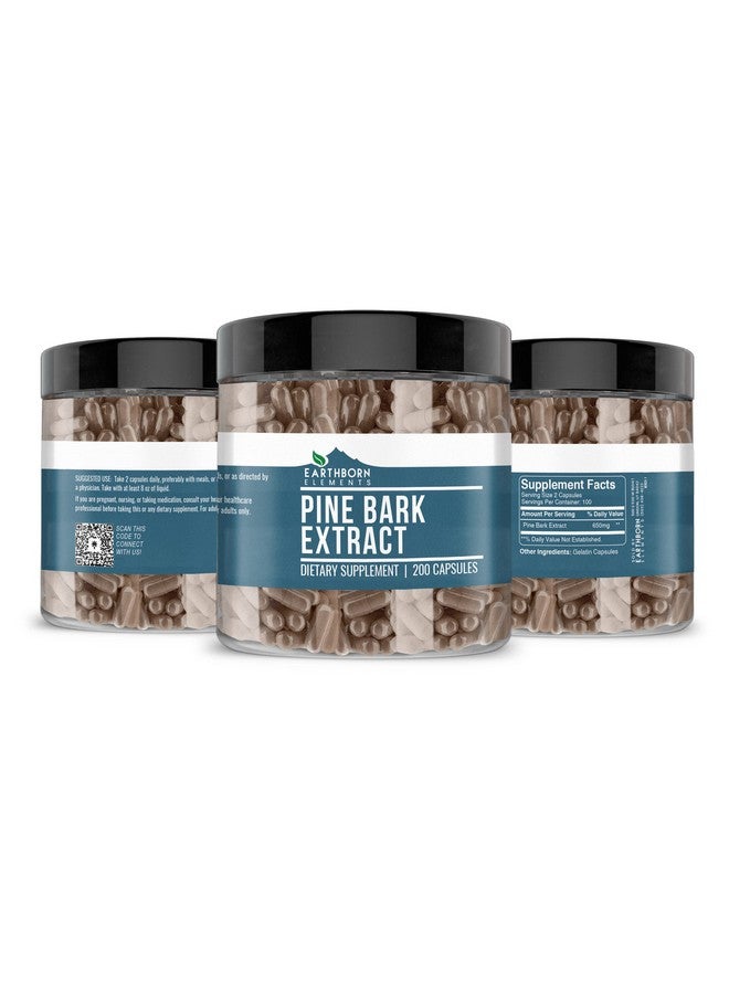 earthborn elements Pine Bark Extract 200 Capsules Pure & Undiluted No Additives - Image 3