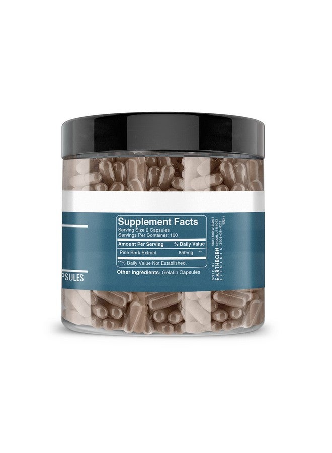earthborn elements Pine Bark Extract 200 Capsules Pure & Undiluted No Additives - Image 5