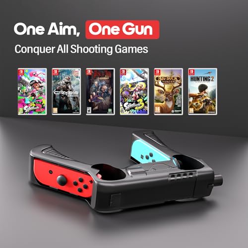Nargos Game Gun for Nintendo Switch Switch OLED Compatible for Shooting Games Big Buck Hunter ArcadeResident Evil Sniper Elite Doom Hunting Simulator Wolfenstein Payday Ideal for Family Fun Gift - Image 3