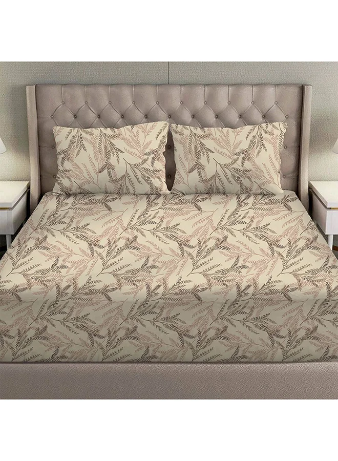 DANUBE HOME Danube Home Albany Single Bed Fitted Sheet Set 120x200+30 cm/50x75+15 cm Leaf Linen | 80 Cotton; 20 Lyocell Bedding Set For Bedroom