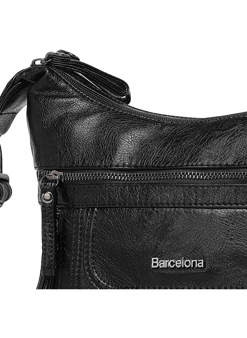 21K Barcelona - Washed Leather Shoulder Messenger Bag for Women 1894 - Image 1