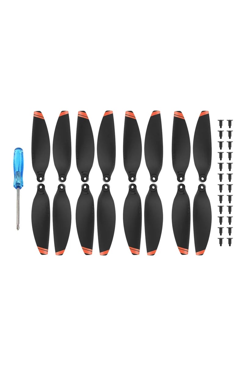 مراوح برتقالية اللون، 4 أزواج، رقم الموديل 4726، لطائرات DJI Mini 4K/Mini 2/SE بدون طيار، خفيفة الوزن، ذات شفرات جانبية.