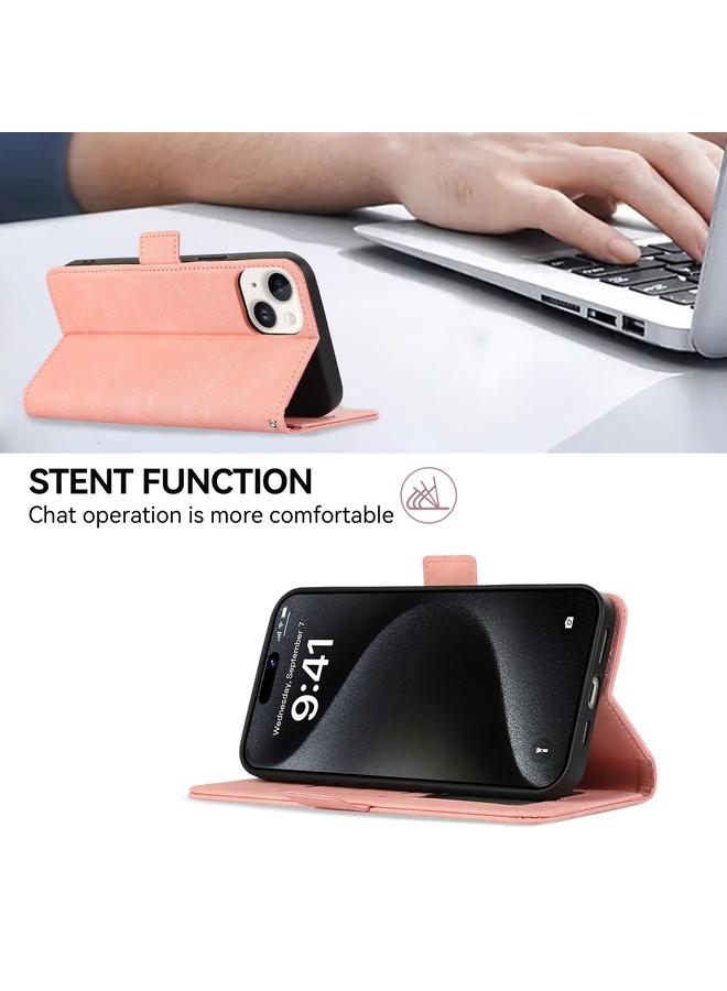 S-TOP Case For iPhone 16 Plus ABEEL Frosted Magnetic RFID Leather Phone Case - Image 5