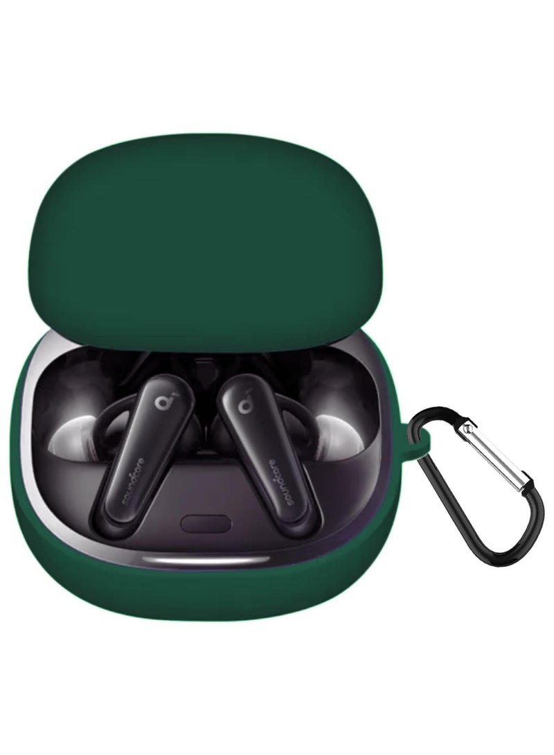 حافظة واقية لسماعات الأذن مناسبة لهاتف Anker soundcore Liberty 4، غطاء مضاد للصدمات وغطاء من السيليكون قابل للغسل وإطار مضاد للغبار (أخضر)