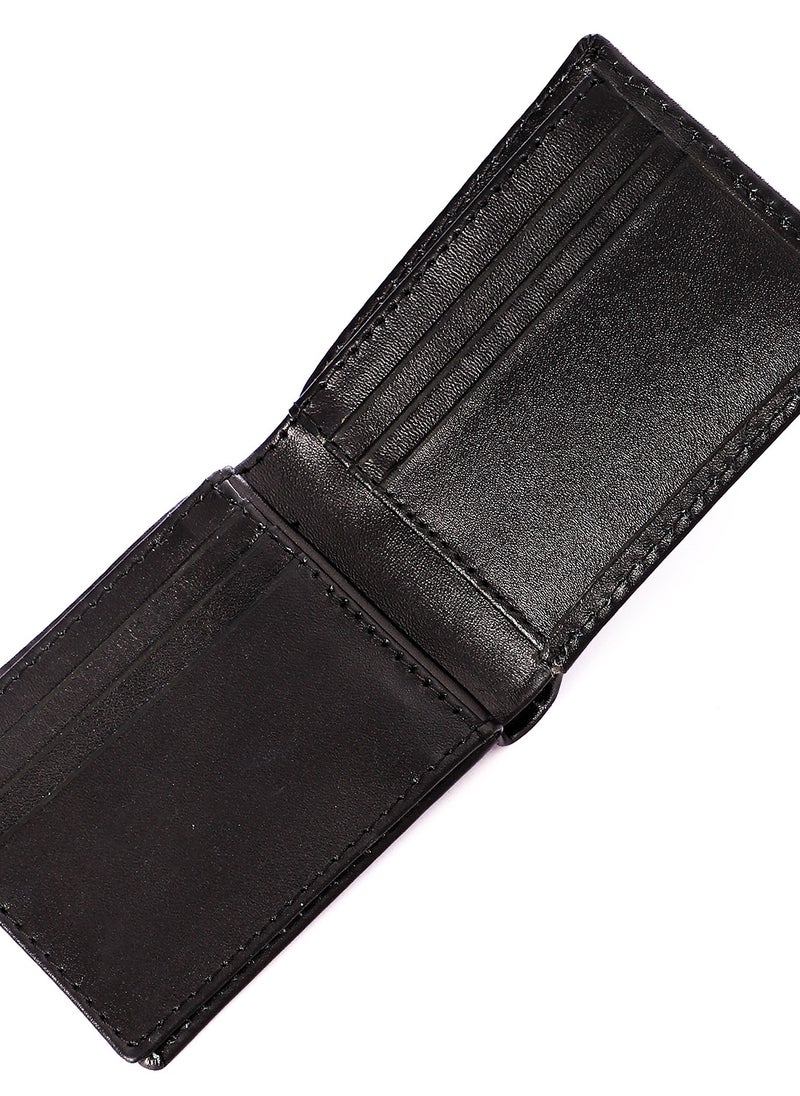 ماركة غير محددة - محفظة جلدية محفورة (RO 102) للرجال - محفظة جلدية علوية هدية عيد الحب للزوج - هدية عيد ميلاد للابن من الأم والأب. أسود - Image 1