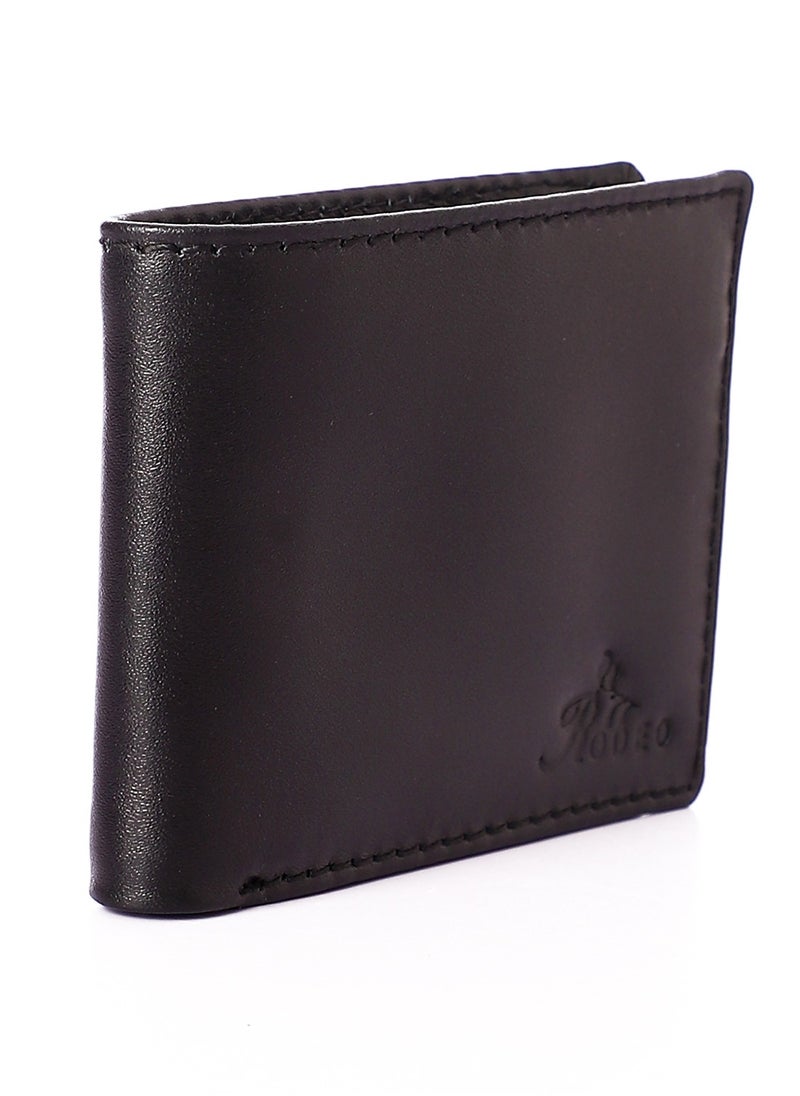 ماركة غير محددة - محفظة جلدية محفورة (RO 102) للرجال - محفظة جلدية علوية هدية عيد الحب للزوج - هدية عيد ميلاد للابن من الأم والأب. أسود - Image 1