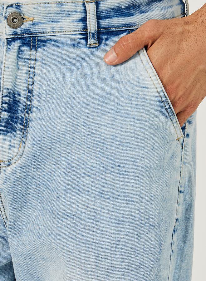 Styli Mid Rise Wide Leg Faded Jeans  - Image 3