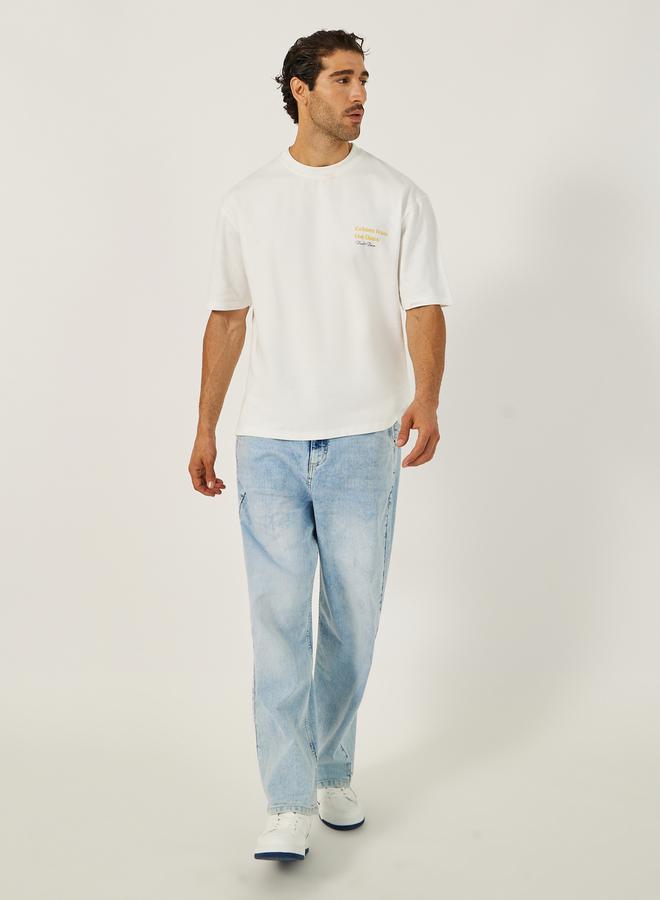 Styli Mid Rise Wide Leg Faded Jeans  - Image 2