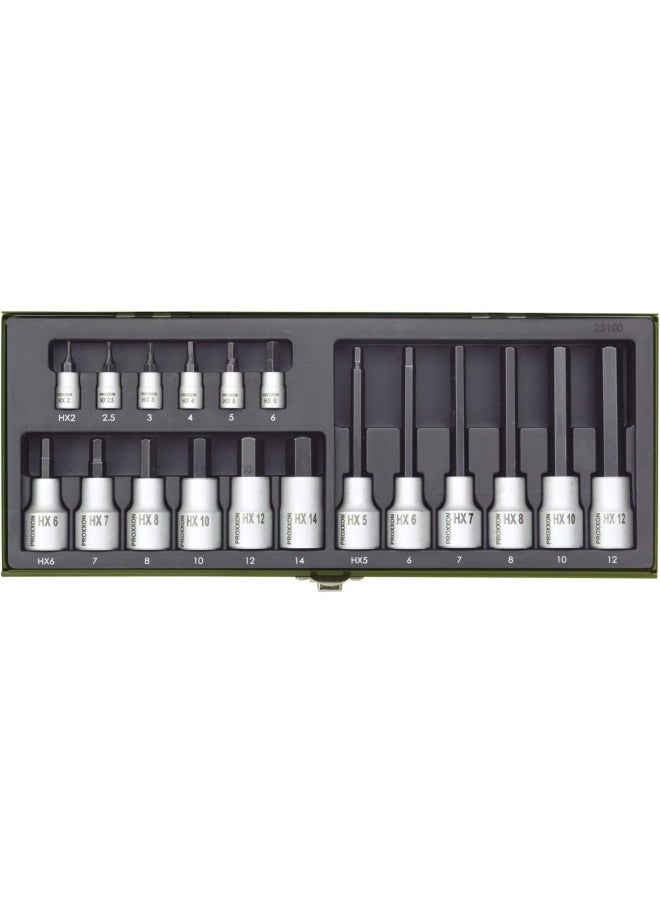 PROXXON - Hex 23100 Hexagonal Socket Spanner Set 1 4-Inch And 1/2-Inch 18-Piece - Image 1