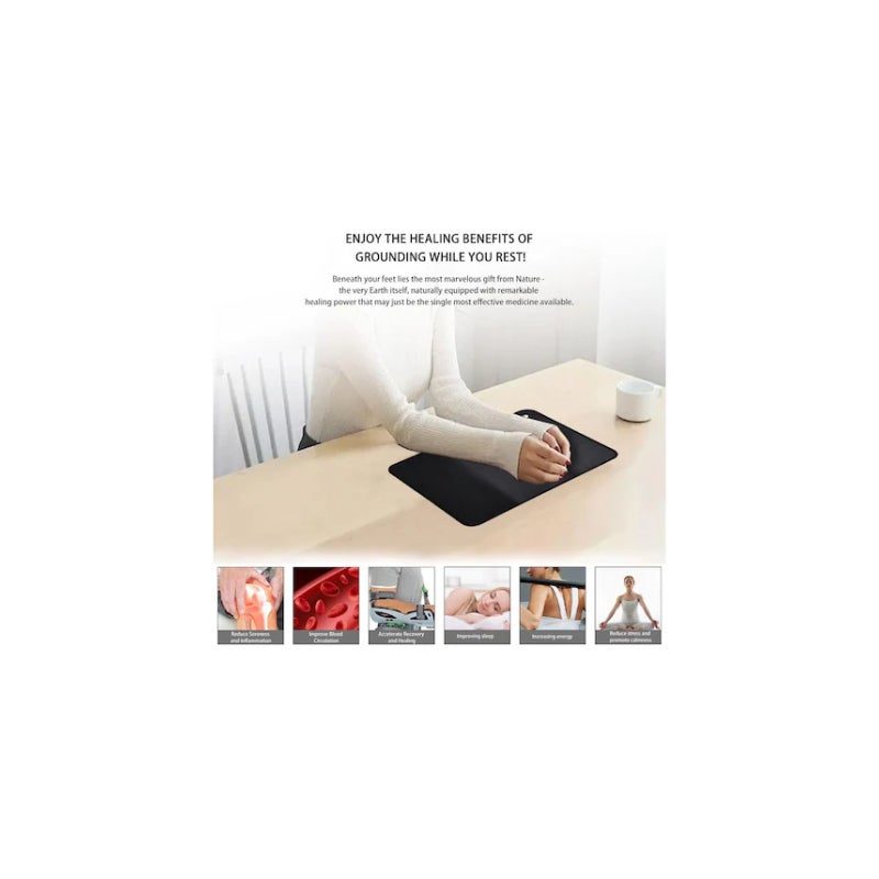 Grounding Mat 23.6X15.7 Inch: Connect To Earth's Energy For Physical Well-Being - Neutralize Excess Electrons, Reduce Electrical Interference Therapeutic Mat For Sleep Health, Stress Reduction & Relax - Image 5