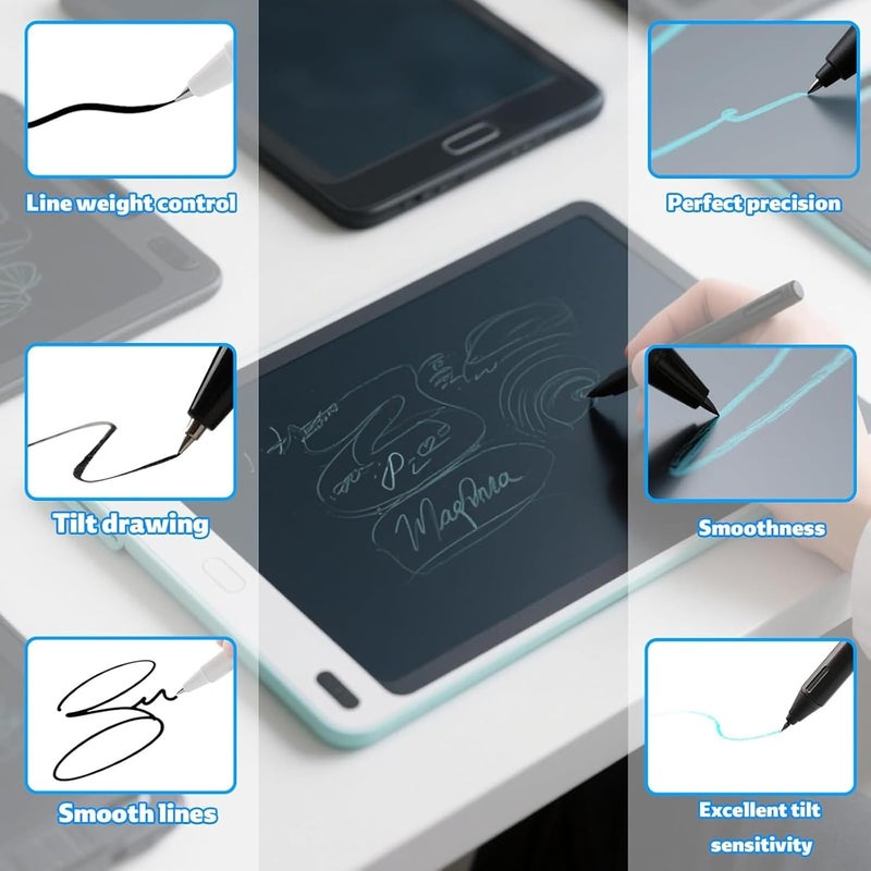 Indusoire مجموعة 8 قطع من رؤوس قلم S، استبدال نصائح لجهاز Galaxy Tab S10 S9 S7، Tab S10 Ultra S24U S23U، مثالية للفنانين الرقميين وكتّاب الملاحظات الذين يحتاجون إلى أداء متسق - Image 5
