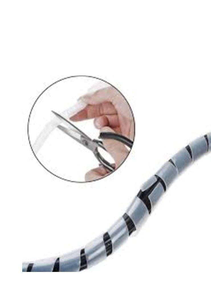 KNP KNP White Spiral Cable Wrap 19 MM is an efficient and flexible solution for organizing and protecting a variety of cables wires and hoses.  - Image 2