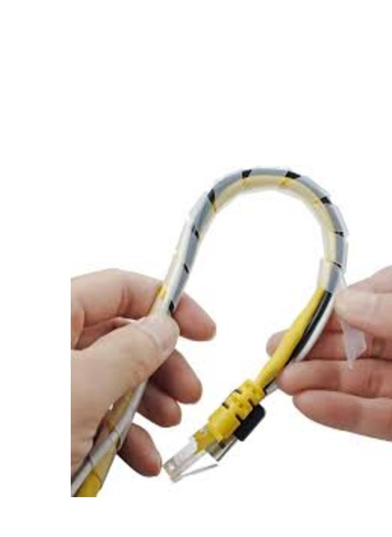 KNP KNP White Spiral Cable Wrap 19 MM is an efficient and flexible solution for organizing and protecting a variety of cables wires and hoses.  - Image 3