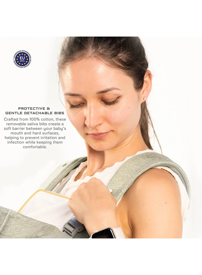 neobreez ATLIX 3-in-1 Convertible Adjustable Wrap Baby Carrier for Newborns To Toddler,  Extra Soft&Ergonomic Baby Wrap with Head Support, Detachable Privacy Hood&Saliva Bib, Infant Carrier, 8-33lbs, 3-15kg