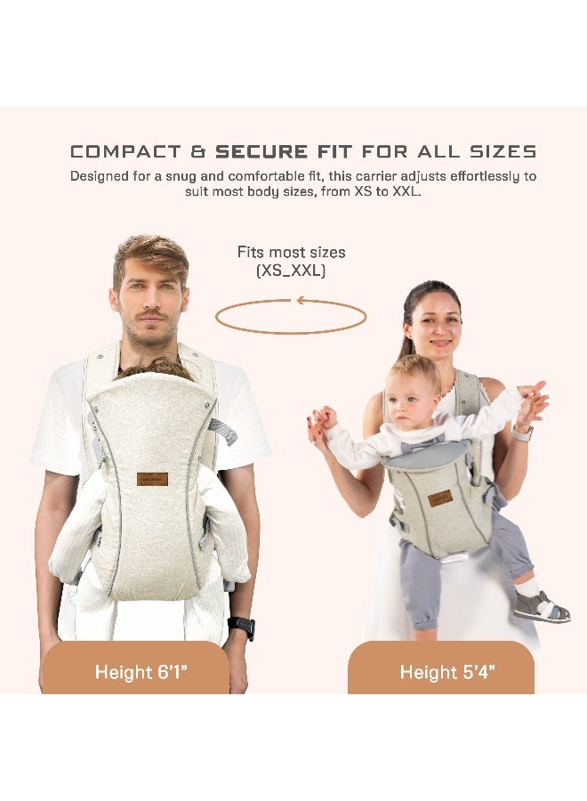 نيوبريز حمالة أطفال أطلكس  في  قابلة للتحويل والتعديل حديثي الولادة إلى أطفال صغار، حمالة أطفال ناعمة ومريحة مع دعم للرأس وغطاء خصوصية ومنشفة لعاب، حمالة رضيع، .- كجم - Image 4