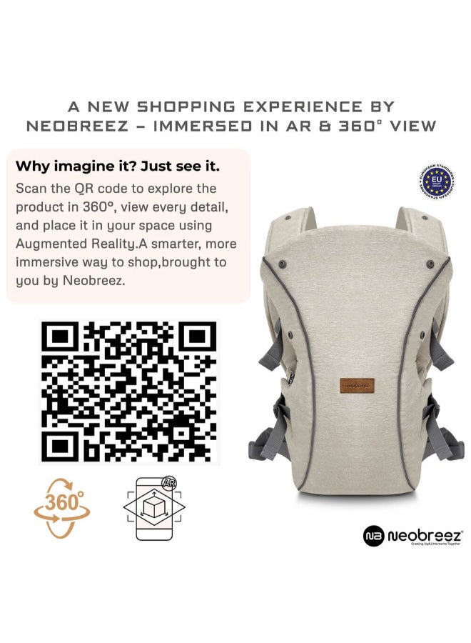 نيوبريز حمالة أطفال أطلكس  في  قابلة للتحويل والتعديل حديثي الولادة إلى أطفال صغار، حمالة أطفال ناعمة ومريحة مع دعم للرأس وغطاء خصوصية ومنشفة لعاب، حمالة رضيع، .- كجم - Image 2