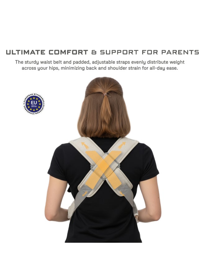 neobreez ATLIX 3-in-1 Convertible Adjustable Wrap Baby Carrier for Newborns To Toddler,  Extra Soft&Ergonomic Baby Wrap with Head Support, Detachable Privacy Hood&Saliva Bib, Infant Carrier, 8-33lbs, 3-15kg - Image 4
