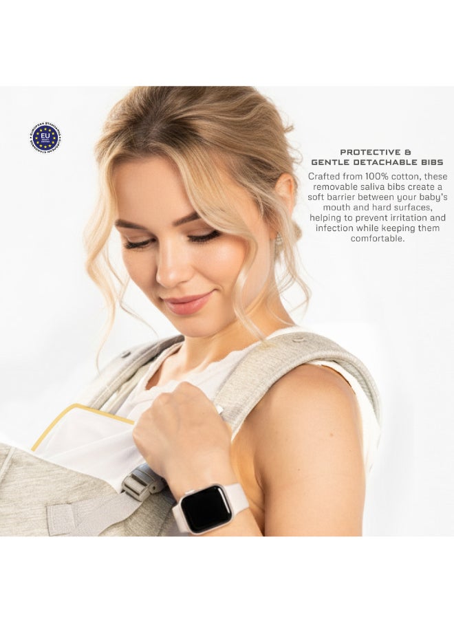 neobreez ATLIX 3-in-1 Convertible Adjustable Wrap Baby Carrier for Newborns To Toddler,  Extra Soft&Ergonomic Baby Wrap with Head Support, Detachable Privacy Hood&Saliva Bib, Infant Carrier, 8-33lbs, 3-15kg - Image 3