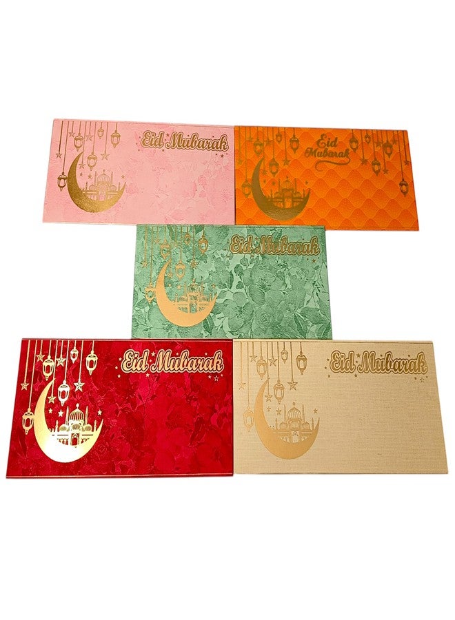 Unwrap Delights Pack of 10 Pcs Eid Mubarak Envelope For Eid (Floral) Envelope (Each Color 2pcs) Envelopes - Image 2
