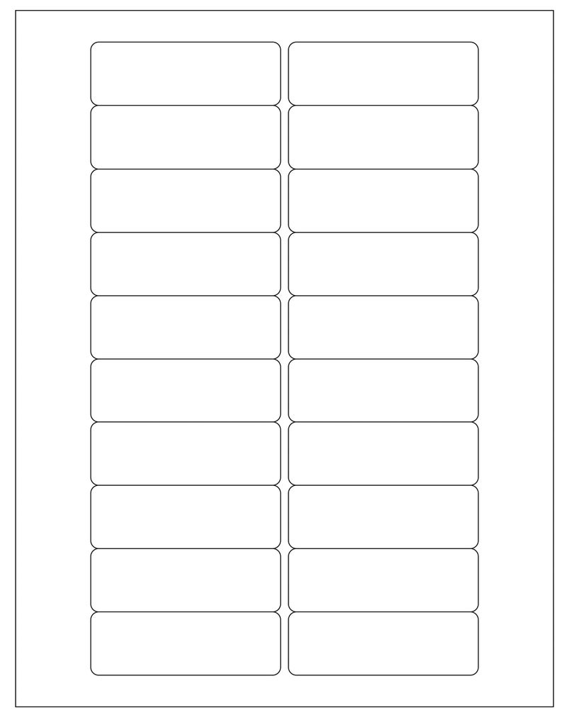 ChromaLabel 1 x 3 Inch Printable Labels Compatible with Laser and Inkjet Printers 20 Labels per Sheet 50 Sheets 1000 Pack