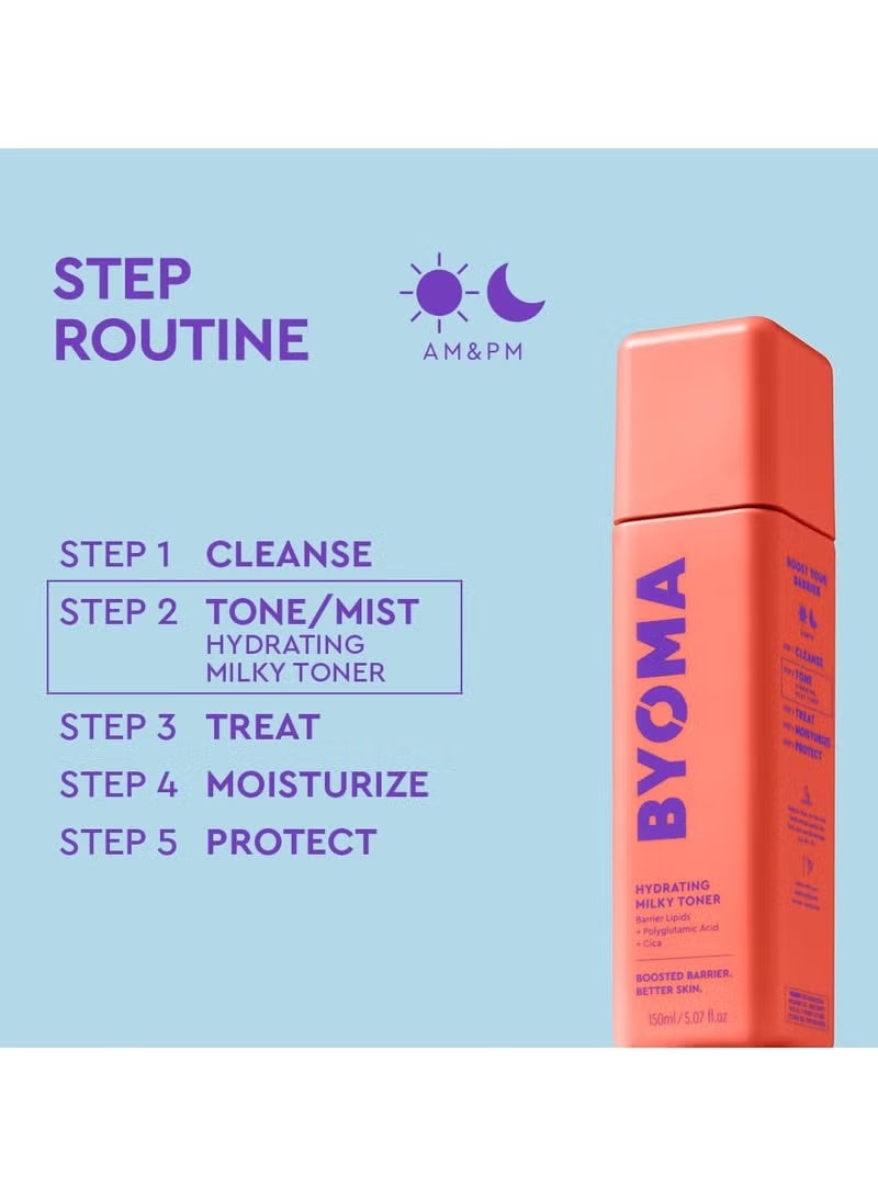 BYOMA Hydrating Milky Toner 150ml - Dewy, Ultra Hydrating Toner for Face - Soothes Skin, Locks in Moisture, Reduces Redness - Barrier Repair - Image 5