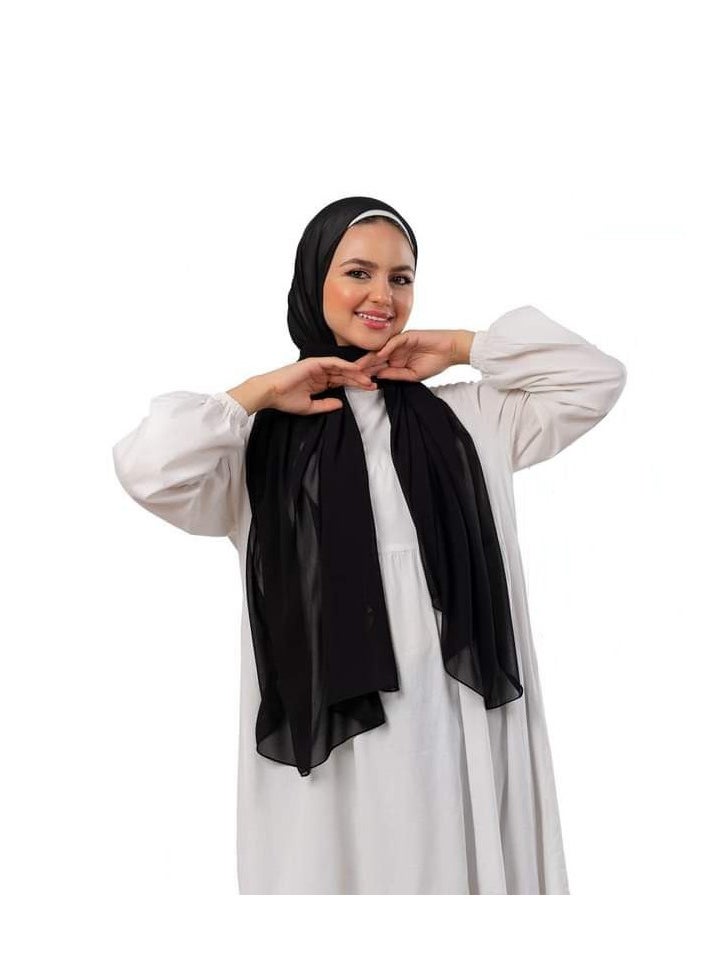 Generic - Chiffon hijab, a distinctive and simple veil, 175*75 cm, soft crepe material, suitable for all seasons - Image 1