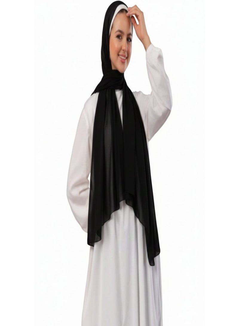 Premium Soft Royal Chiffon Hijab - Elegant Drape & Full Coverage - Multi Colors - Image 4