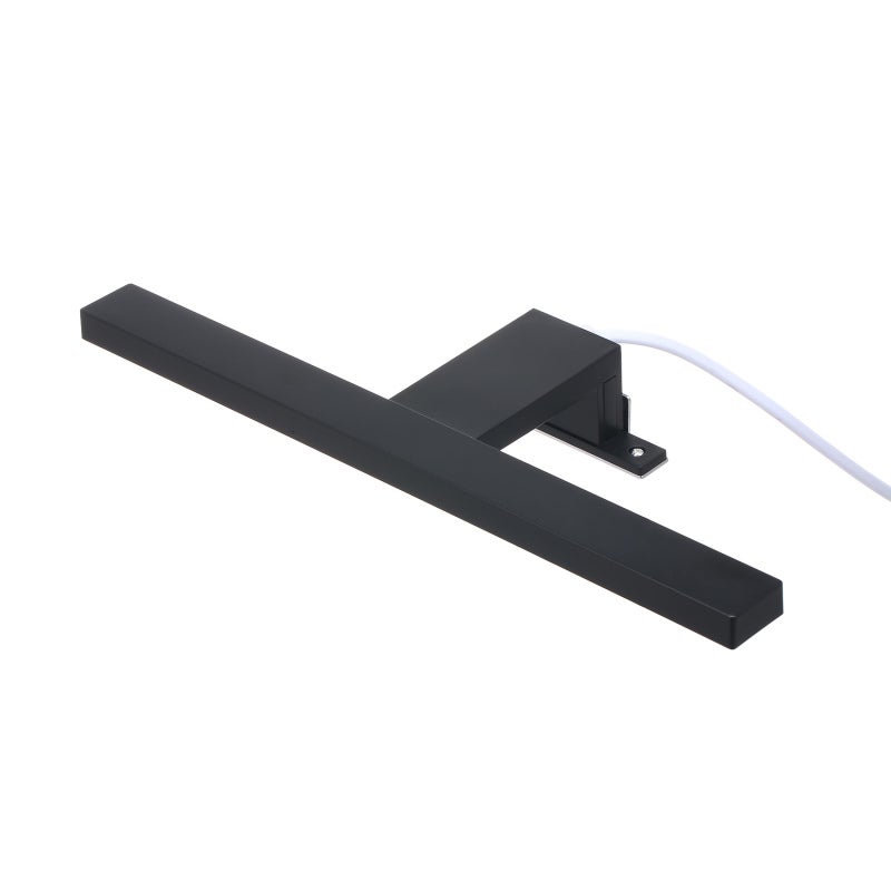Mirror Light 30CM 6W Black: Stylish Modern Design - Easy To Install LED Light with Even Light Distribution for Bathroom Cabinet Makeup Use - Image 4