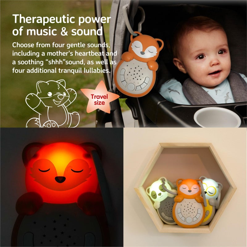 Cloud b Travel Comforting Sound Machine w/Calming Light | 4 White Noise and 4 Lullabies | Re-Activating Smart Sensor | Sweet Dreamz On the Goâ„¢ - Fox - Image 3