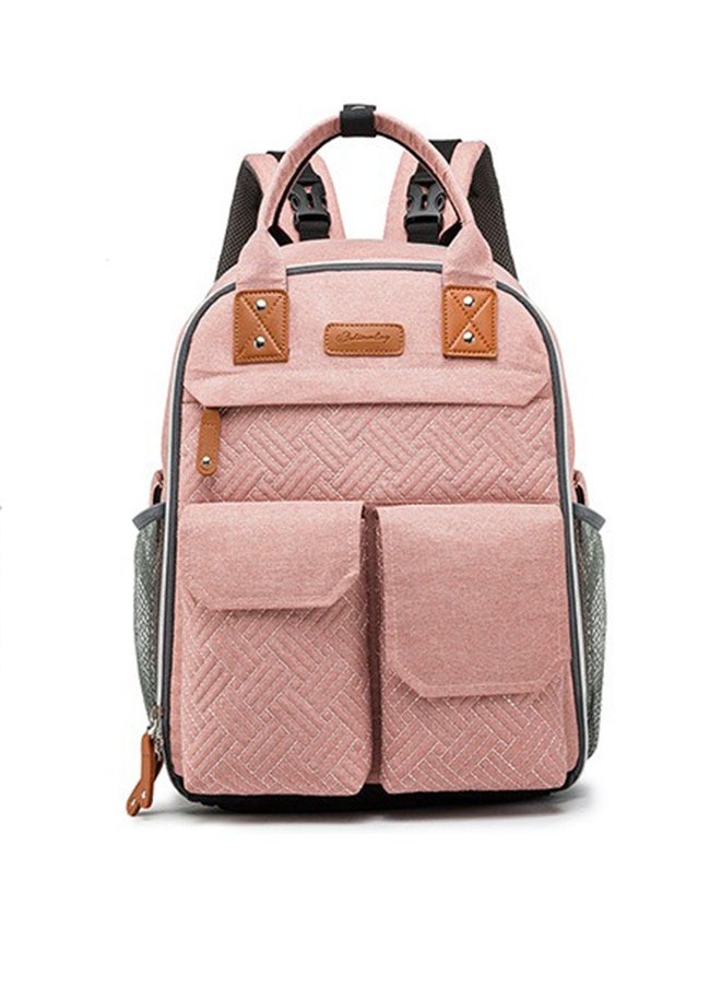 VInedi - Diaper Bag Backpack, Multifunction Waterproof Travel Back Pack Maternity Baby Nappy Changing Bags Pink - Image 1