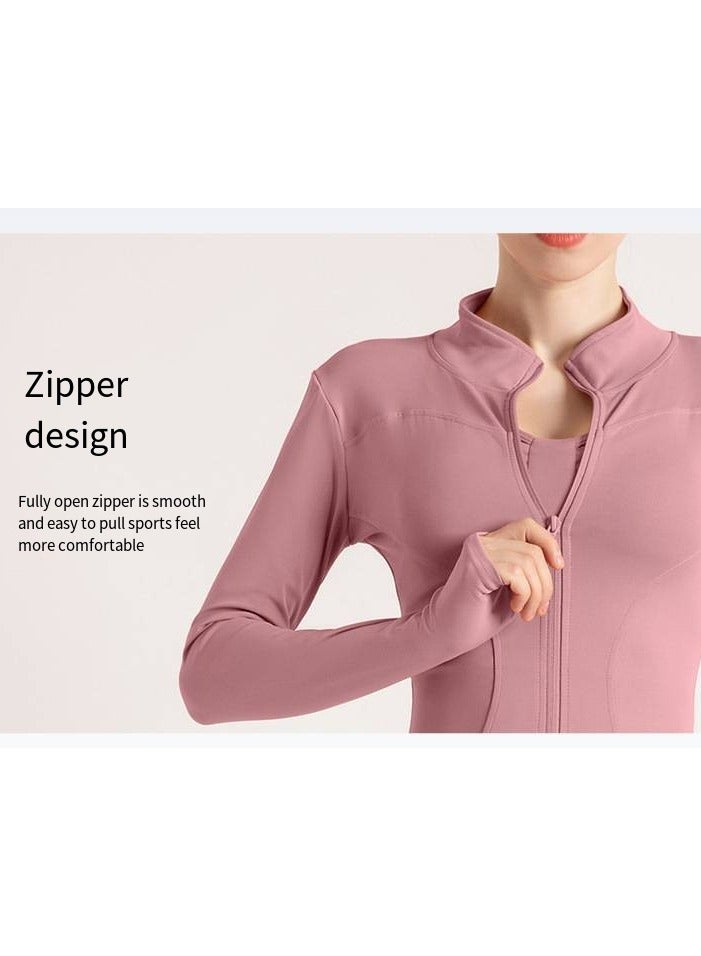 اسم المحتوى ناريلا Quick-Dry Slim Fit Yoga Jacket – Women's Breathable Workout Top for Running  Gym，Yoga Jacket - Image 2