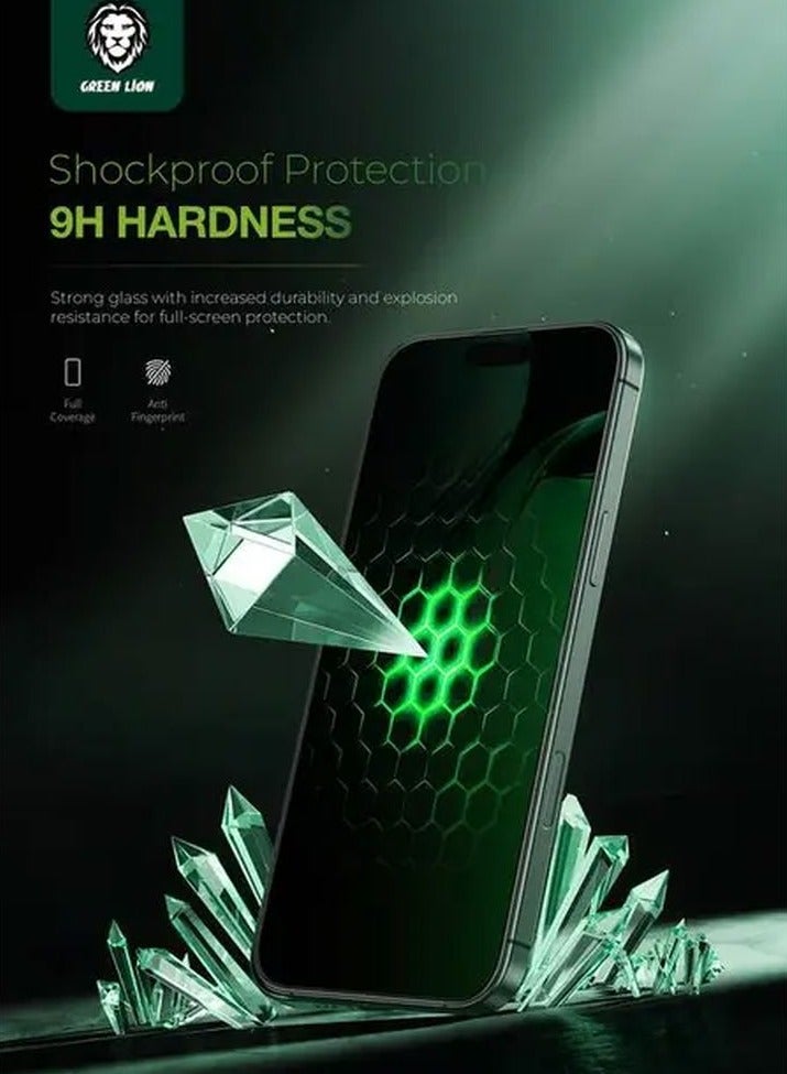 GREEN LION iPhone 16 Plus Screen protector 3D Silicone Plus High Definition Edge Glass /Anti Scratch/Grease Resistance/Bubble Free - Clear - Image 3