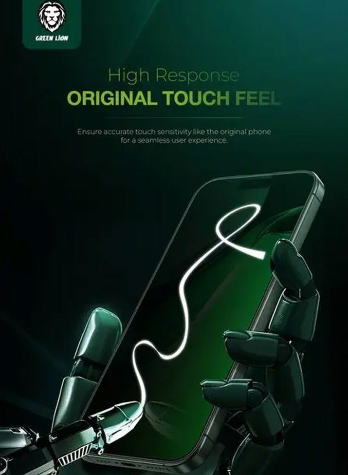 GREEN LION iPhone 16 Plus Screen protector 3D Silicone Plus High Definition Edge Glass /Anti Scratch/Grease Resistance/Bubble Free - Clear - Image 4