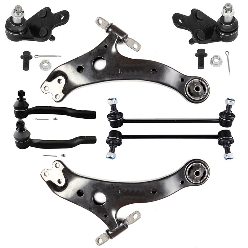 ASTOU 8PCS ASTOU Front Suspension Kit fit for 2013-2018 for Toyota Avalon 2012-2017 for Toyota Camry Lower Control Arm Assembly Lower Ball Joints Outer Tie Rod Ends Sway Bar Links - Image 1