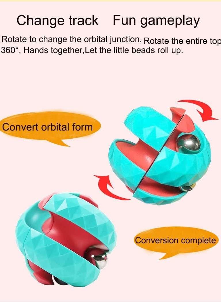 لعبة المكعب السحري، كرة مسار خرز المكعبات الدوارة، كرة ألغاز، ألعاب دوارة، ألعاب دوارة تخفف من القلق والتوتر وتزيل التوتر بأطراف الأصابع، ألعاب تفاعلية للأطفال والكبار - Image 2
