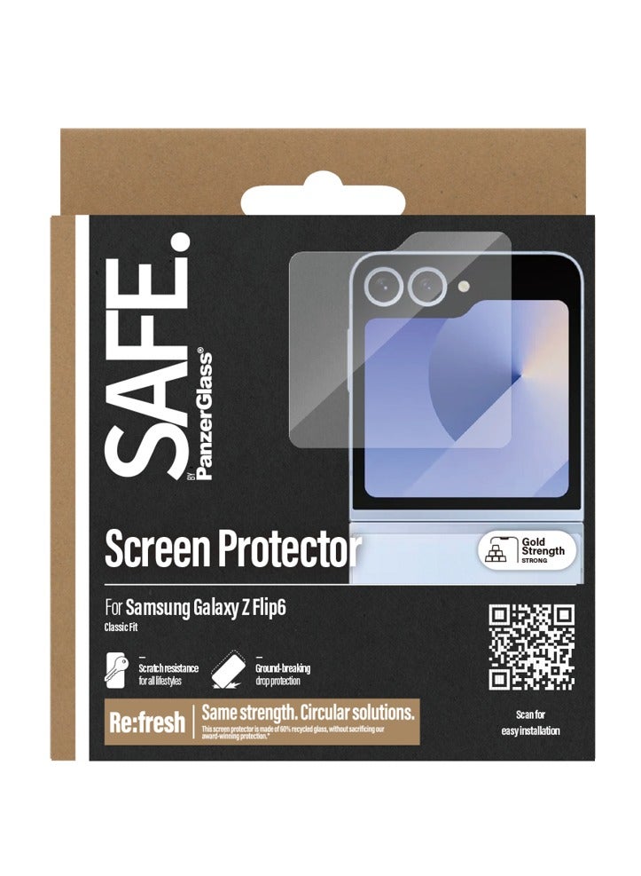 PanzerGlass SAFE. by PanzerGlass® Screen Protector Samsung Galaxy Z Flip 6 | Classic Fit - Image 3