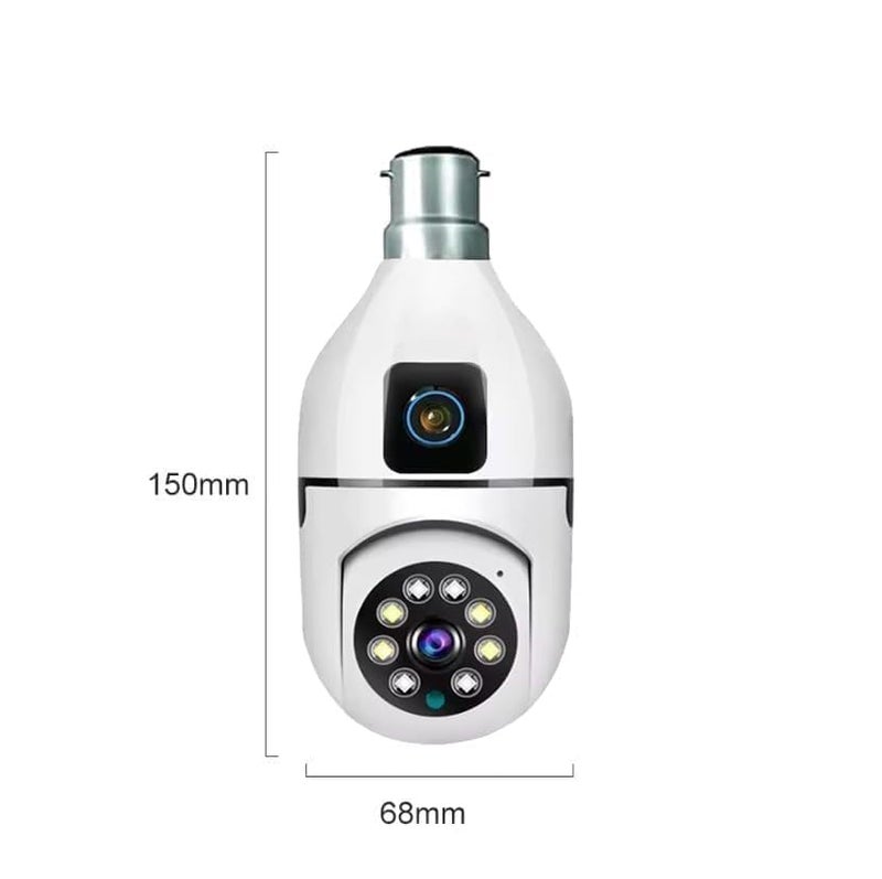 TP PLUS Dual Lens Full HD 3mp AI (Upgraded) CCTV Light Vision Motion Sensor Two-Way Audio Micro SD Card Upto 128GB Monitor Nanny Security Indoor White (Dual Lens Light Camera 2) - Image 3