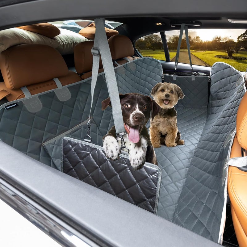 URPOWER Cross part assemble fit Dog Car Seat Cover for Back Seat Waterproof Seat Cover Hammock 600D Heavy Duty Scratch Proof Nonslip Durable Soft Backseat Covers for Cars Trucks and SUVs Budget friendly sizing alternatives - Image 2