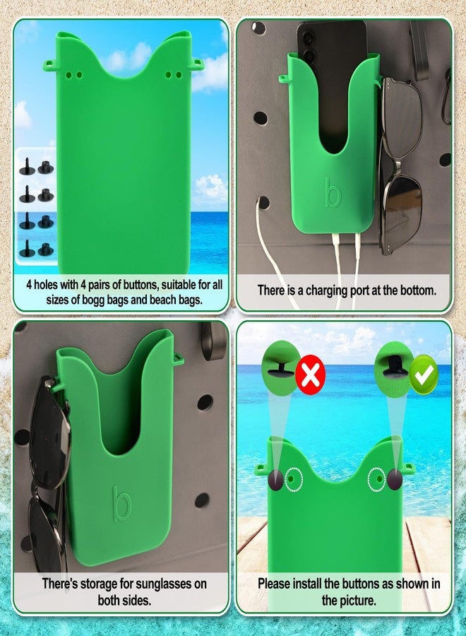 BestStone Silicone Phone Holder for Bogg Bags, Compatible Phone Case Attachment, Beach Tote Bag Accessory - Ideal Holder for Bogg & Similar Beach Bags (Blowing Pink) - Image 5