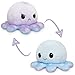 TeeTurtle The Original Reversible Octopus Plushie Happy Angry Snowflakes Cute Sensory Fidget Stuffed Animals That Show Your Mood 4 inch 1 count - Image 3