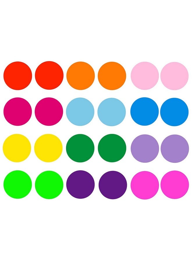 ايلان 24 قطعة من النقاط القابلة للمسح الجاف الملونة لطاولات الفصول الدراسية، لوحة قابلة للمسح الجاف للمكتب، ملصق قابل للمسح الجاف للحائط، نقاط قابلة للمسح الجاف للطاولات (6 بوصات) - Image 1