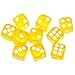 SmartDealsPro 10Pack D6 Six Sided 16mm Transparent Dice Die for DND MTG RPG Tenzi Yahtze Bunco Table Borad Games Math Teaching Yellow Translucent - Image 2