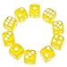 SmartDealsPro 10Pack D6 Six Sided 16mm Transparent Dice Die for DND MTG RPG Tenzi Yahtze Bunco Table Borad Games Math Teaching Yellow Translucent - Image 4