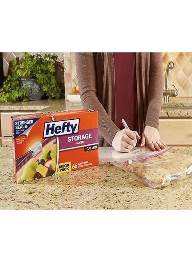 Hefty Quart Slider Storage Bags, 20 Count, BPA Free, Red, Plastic, Slide Closure, Disposable, Refrigerate - Image 5