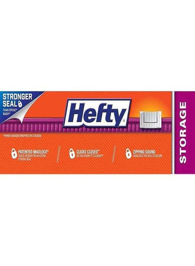 Hefty Quart Slider Storage Bags, 20 Count, BPA Free, Red, Plastic, Slide Closure, Disposable, Refrigerate - Image 4