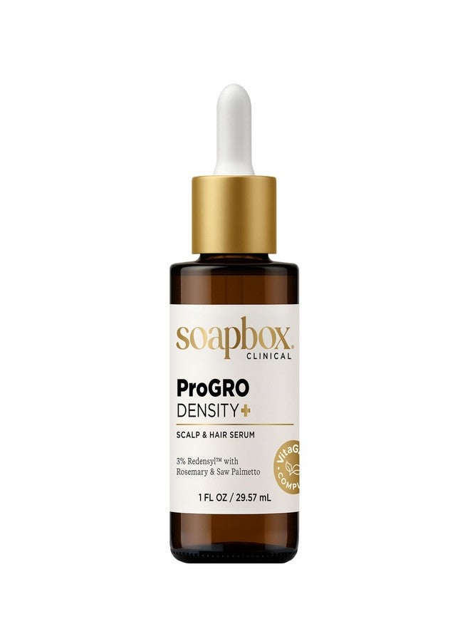 Soapbox ProGRO Density+ Hair Thickening Serum | Lightweight Scalp Serum for Thinning Hair | Supports Fuller-Looking, Stronger Hair, Clean Vegan Formula | 1 Month Supply, 1 oz - Image 1