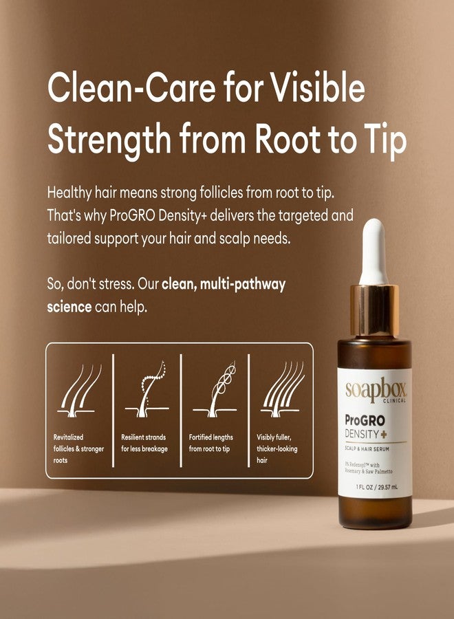 Soapbox ProGRO Density+ Hair Thickening Serum | Lightweight Scalp Serum for Thinning Hair | Supports Fuller-Looking, Stronger Hair, Clean Vegan Formula | 1 Month Supply, 1 oz - Image 5