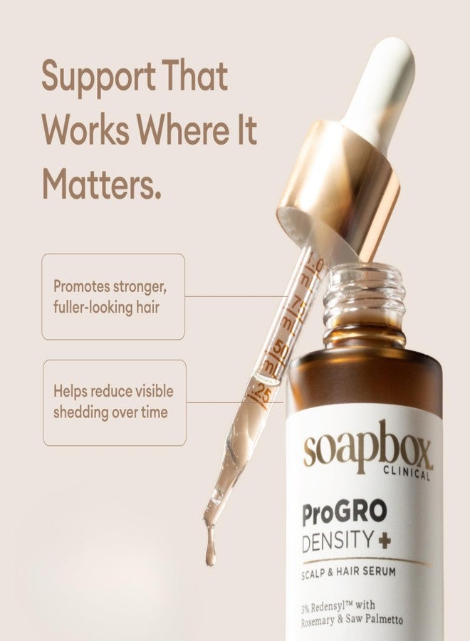 Soapbox ProGRO Density+ Hair Thickening Serum | Lightweight Scalp Serum for Thinning Hair | Supports Fuller-Looking, Stronger Hair, Clean Vegan Formula | 1 Month Supply, 1 oz - Image 4
